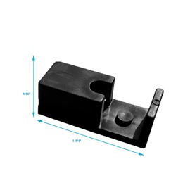 TANILES Replace Shower Door Wall Jamb Bumper Guide Black Pack of 2