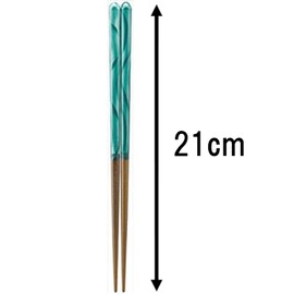 Nakano WS-1058 Painted Chopsticks Dishwasher Safe Marble Stone 8.3 inches (21 cm) Green