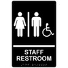 ComplianceSigns.com Staff Restroom Sign, ADA-Compliant Braille and Raised Letters, 9x6