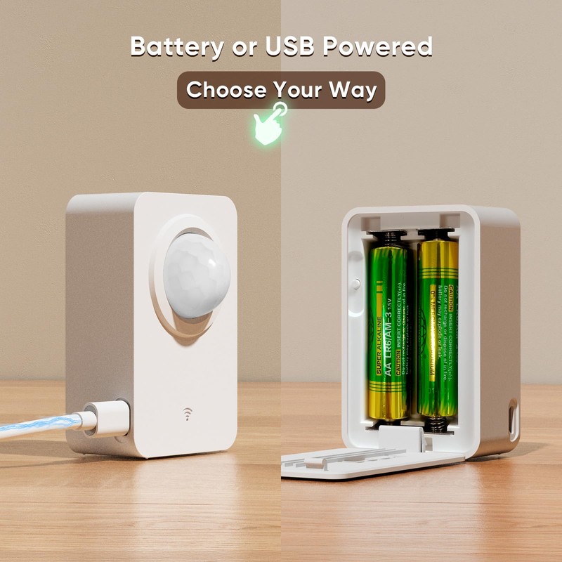 WiFi Motion Sensor for Home Security, Smart PIR Motion Detector