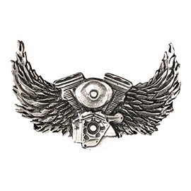 Hot Leathers Motor and Wings Pin