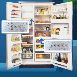 W10515057 Refrigerator LED-Light Board Replacement for Whirlpool Kenmore Maytag, LED Refrigerator Light Parts Numbers WPW10515057, AP6022533, PS11755866(Only PCB Board) by GRABOTE