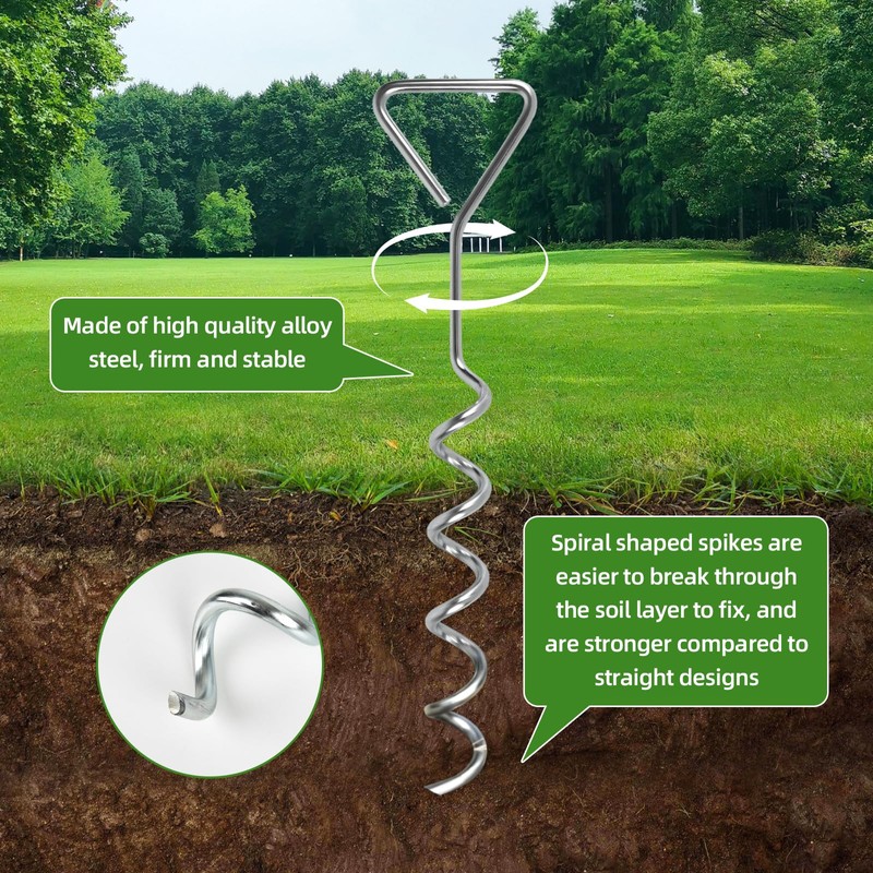 6PCS Tree Stake Kit, Heavy Duty Tree Support for Leaning