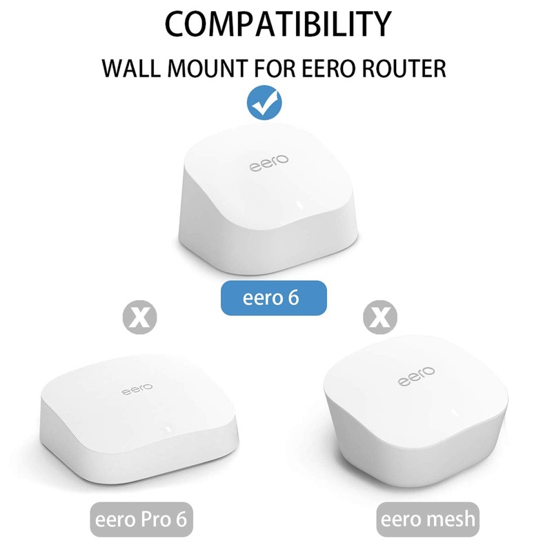Screwless Wall Mount for eero 6 Dual-Band mesh Wi-Fi 6