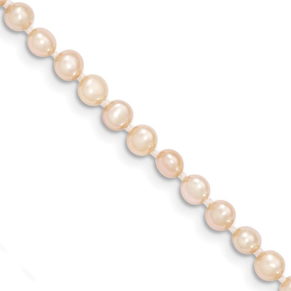 Bonyak Jewelry 14k 3-4mm Pink Near Round Freshwater Cultured Pearl