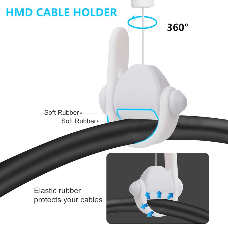 VR Cable Management Retractable Ceiling Pulley System Compatible for HTC