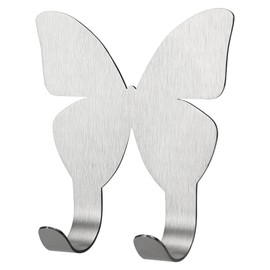 Razor Holder, Shaver Holder, Adhesive Razor Holder, Waterproof Shaver Hook for Shower, Butterfly Shaped Stainless Steel Wall Hook for Robe Plug Loofah Towel Bathrobe Coat for Bathroom Kitchen, CHB322