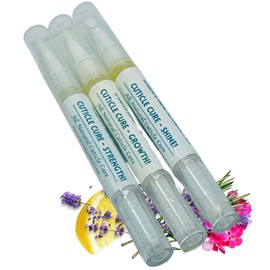 3PK VARIETY SET CUTICLE CURE Nail Oil Pens | Natural Cuticle Softeners for Strong Healthy Nails with Vitamin E & Essential Oils | Shine, Strength, Growth Formulas | Great Gift Idea, Stocking Stuffer