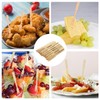 TAFACE 80pcs 90mm x 6mm x 3mm Fruit Forks Bamboo