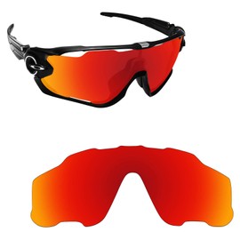 Alphax Fire Red Polarized Replacement Lenses Fit for Oakley Jaw-breaker OO9290