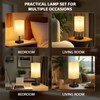 aooshine Fully Dimmable Nightstand Lamps Set of 2 - Table