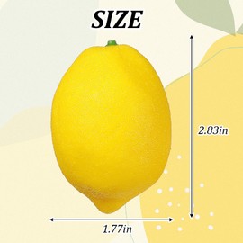 MAQUITA 25 Artificial Lemons Artificial Fruits Fake Lemons Lifelike Lemonade Simulation Party Kitchen Table Summer Decorations Vase Filler Photographic Props