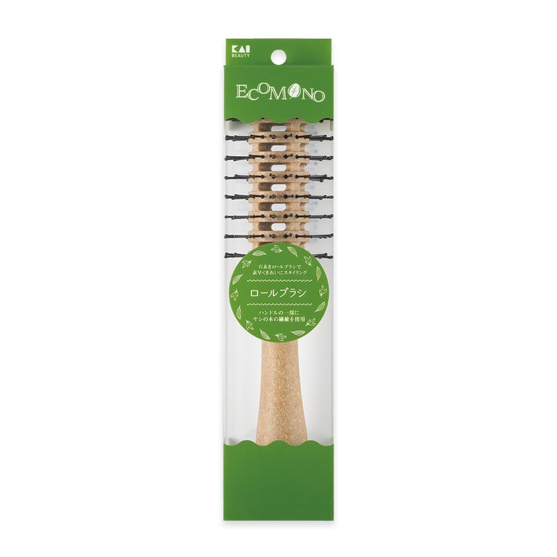 Kai KAI KQ3181 Hair Brush, ECOMONO Roll Brush, Dry, Palm