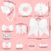 Radsocken 48Pcs Girls School White Hair Accessories Kit White Bow