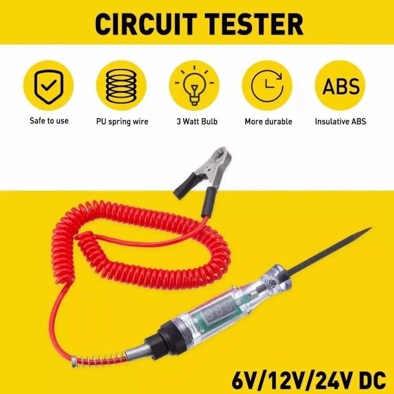 Miniduino DC 6-24V Digital Automotive Car Power Probe Circuit Electrical