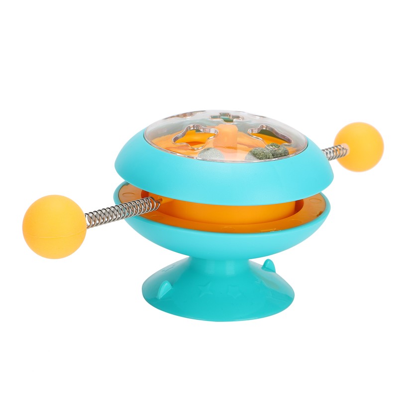 Windmill Spring Interactive Cat Catnip Toy Funny Cat Turntable Teasing
