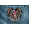 Ivamis Patriotic Biker Eagle Patch Iron on applique - 4x3.8