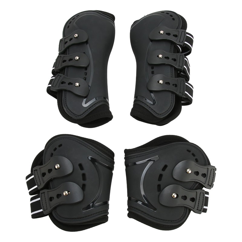 Horse Front Hind Leg Boots Shock Absorption Breathable Open Front