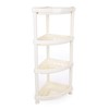 Mintra Home Light Duty Plastic Storage Racks (Corner Rack, Ivory)