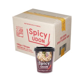 Kaneyama – Noodle Soup Cup, Japanese-Style Udon, Shoyu-Kimchi-Spicy Flavor, Instant & Microwavable Chewy Fresh Noodles, Restaurant Grade Delicious Taste, 6.77 Oz (Pack of 12) (Spicy)