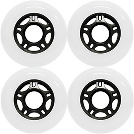 Player's Choice Outdoor Inline Skate Wheels Asphalt Formula 72MM 82a White x4