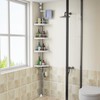 Corner Shower Caddy Tension Pole: Adjustable Stainless Steel Shower Organizer