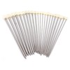 22Pcs Knitting Needles Stainless Steel Straight Single Pointed HandMade Wool