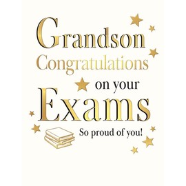 Regal Publishing Exam Congratulations Card, Grandson Congratulations on Your Exams - 8 x 6 inches