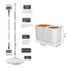 Floor Spin Mop and Bucket Set with Wringer System Extended