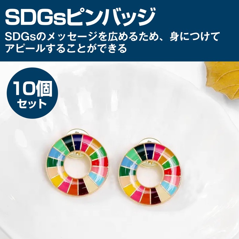 HAMILO SDGs Decorative UN Headquarters Pin Badge Jacket Bag Approx.