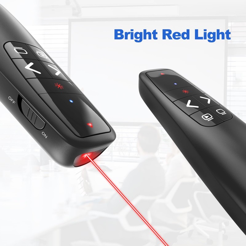 UBUYONE 4 Units Presentation Clicker with 4 Cases Wireless Presenter