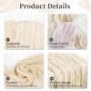 Apgooface 8 Pack Off White Cheesecloth Table Runner 10 ft,