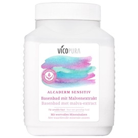 VICOPURA Alcaderm Sensitive Base Bath, Basic Care Bath for Dry, Flaky, Irritated Skin, with Mallow Extract, Fragrance-Free, 600 g