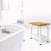 Anthology Spa Maya Shower Bench Teak & Aluminum Bath Stool