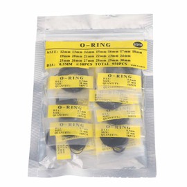 950PCS O Ring 15 Sizes Rubber O Ring 0.5mm Black Hose O Ring Kit for Air Gas Plumbing Sealing Repair Pressure Washer O Ring (0.5mm)
