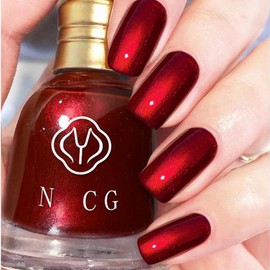 ASMAYSA Wine Red Nail Polish, Air Dry Burgundy Nail Polish Gel, Deep Red Nail Polish for Women, Long Lasting Blood Red Nail Polish, Cherry Nail Polish for Women & Girls