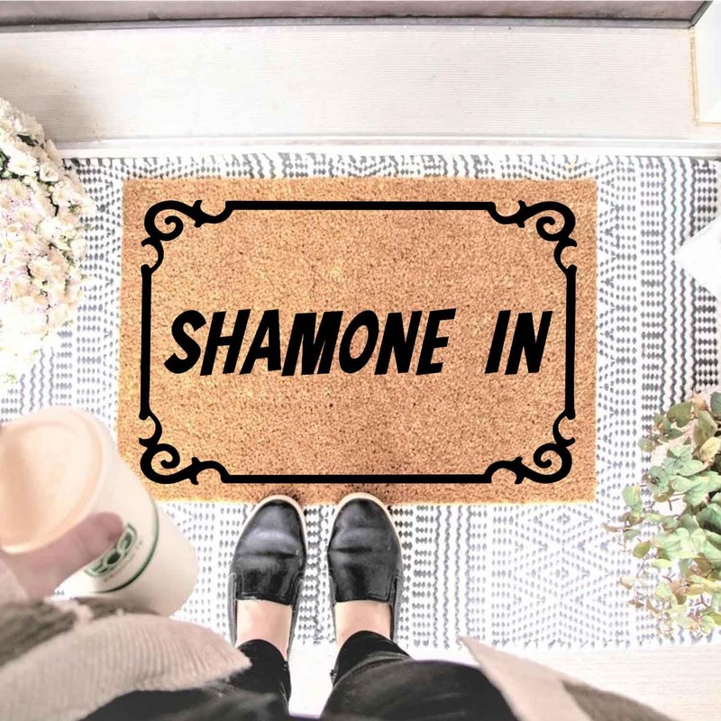 FNDMCTPS Funny Welcome Coir Doormat - Shamone in - Heavy-Duty