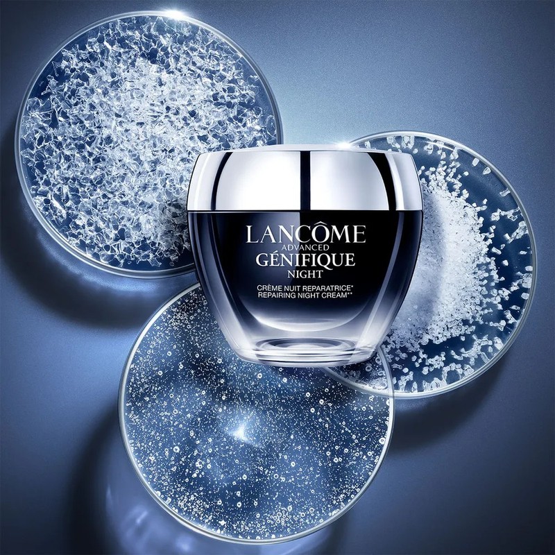 Lancôme Advanced Génifique - Crema Hidratante Facial de Noche, Repara
