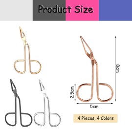 4 Stück Ellenbogenpinzette, Damen-Augenbrauenpinzette, Metall-Augenbrauenzange, Augenbrauen-Zupfklammern, Augenbrauen-Reparatur-Requisiten, Beauty-Tools