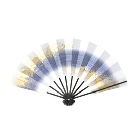 Mai Fan, Love Blur, Gold Sand, 9.0 to 5 Minutes, Black Painted Bone, Fan, Box Included, For Dancing, navy