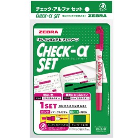 ゼブラ 暗記用 チェックアルファセット ピンク/緑 10個 B-P-SE-WYT20-PG