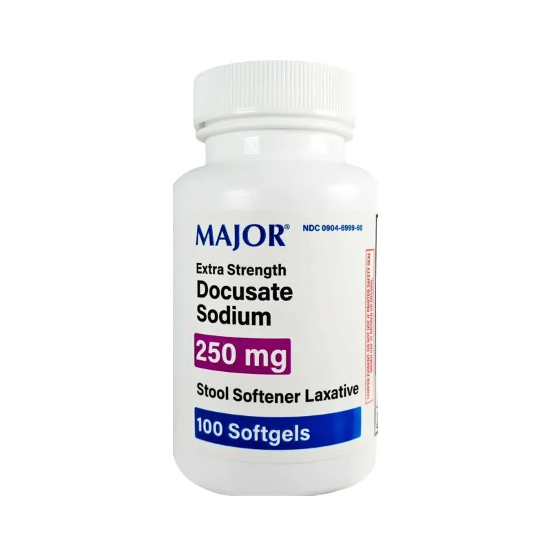 Major 3 Pack- Major Docusate Sodium 250 mg Softgels Stool