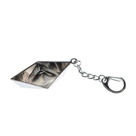 Origami Paper Boat Ship Sailing Vessel Boat Keychain Mini Bling 3D