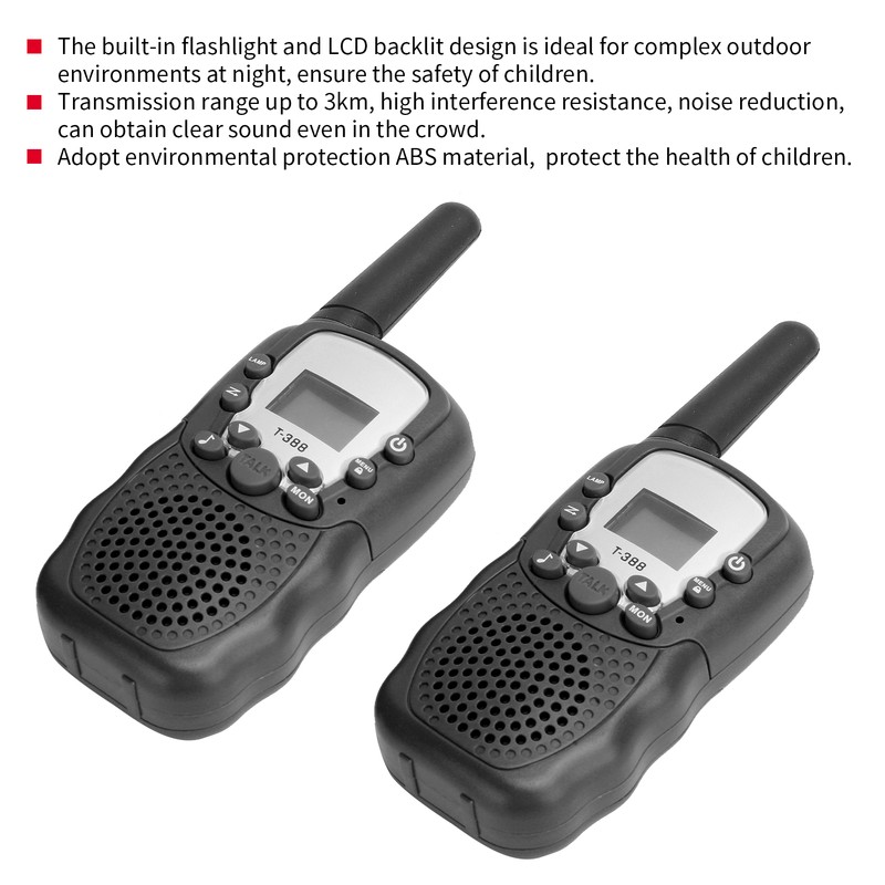 T388 Mini Handled Transceiver LCD Screen TwoWay Radios with Light