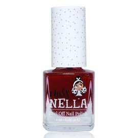 Miss Nella Fav Teacher Special Bordeaux Nail Polish for Children, Peel-Off Formula, Water-Based and Odourless