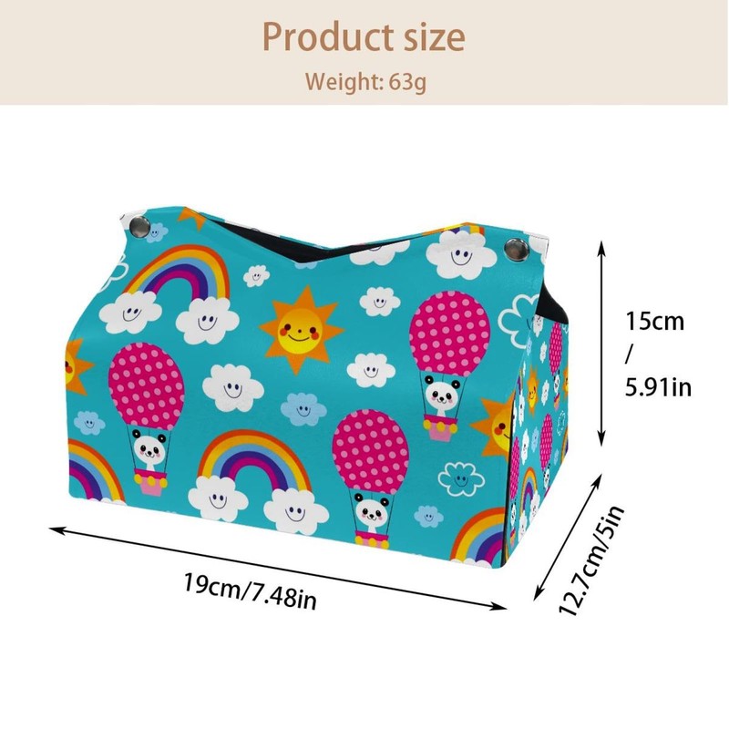 2 Pack Tissue Box Cover Holder, Palm Exotic Texture Rectangle