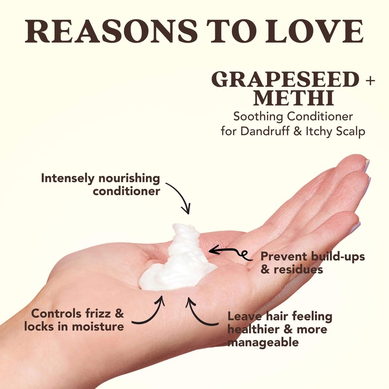 THE LIVING CO Soothing Conditioner With Grapeseed + Methi For