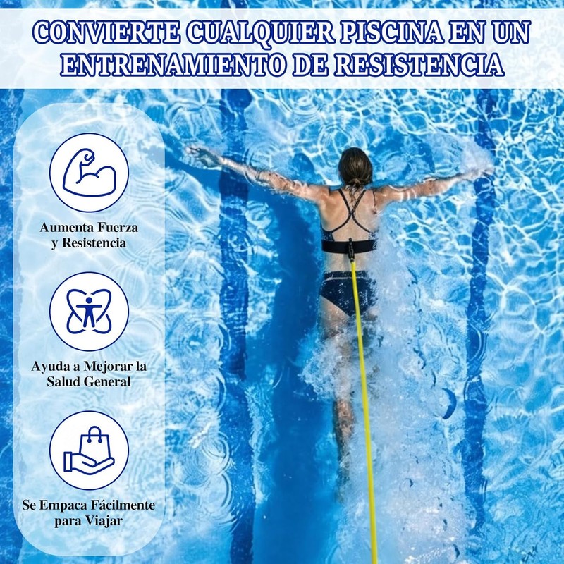 Cinturón de Entrenamiento para Natación 4M, Banda Elástica de Resistencia
