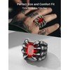 PROSTEEL Dragon Claw Gemstone Ring Goth Biker Jewelry for Men