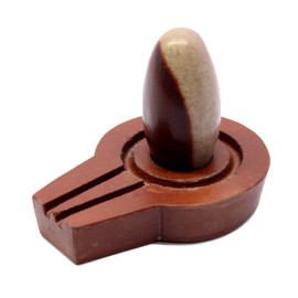 ESPLANADE Narmadeshwar Shivling Shiva Lingam Narmada Stone Jaladhari Narmada Stone for Temple Mandir Home - Brown - 10.8 cm Inch, Stone/Jaladhari/Narmada/Shivling-2IN